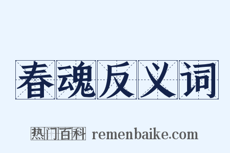 春魂反义词是什么意思的图片
